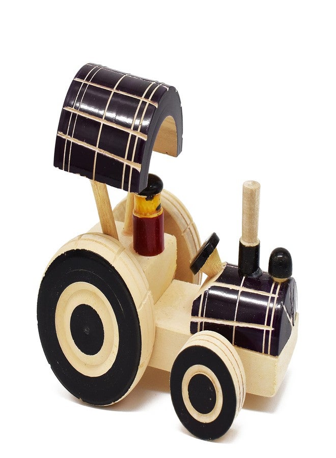 justhandmade Just Handmade Wooden Tactor with Rolling Wheel | Train (Combo of 2) - Image 3